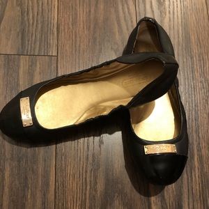 Black Coach Ballet Flats